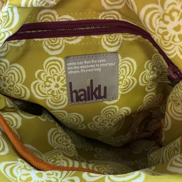 Haiku Jaunt Orange Crossbody Bag with Floral Embroidery - Picture 3 of 4